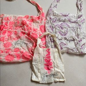 Free People cloth bags (set of 3)